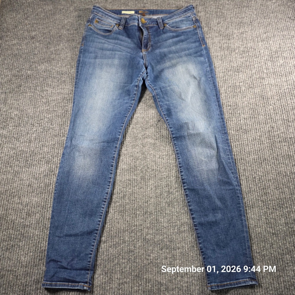 Kut from the Kloth Toothpick Skinny Jeans Womens 10 Medium Wash Blue Denim